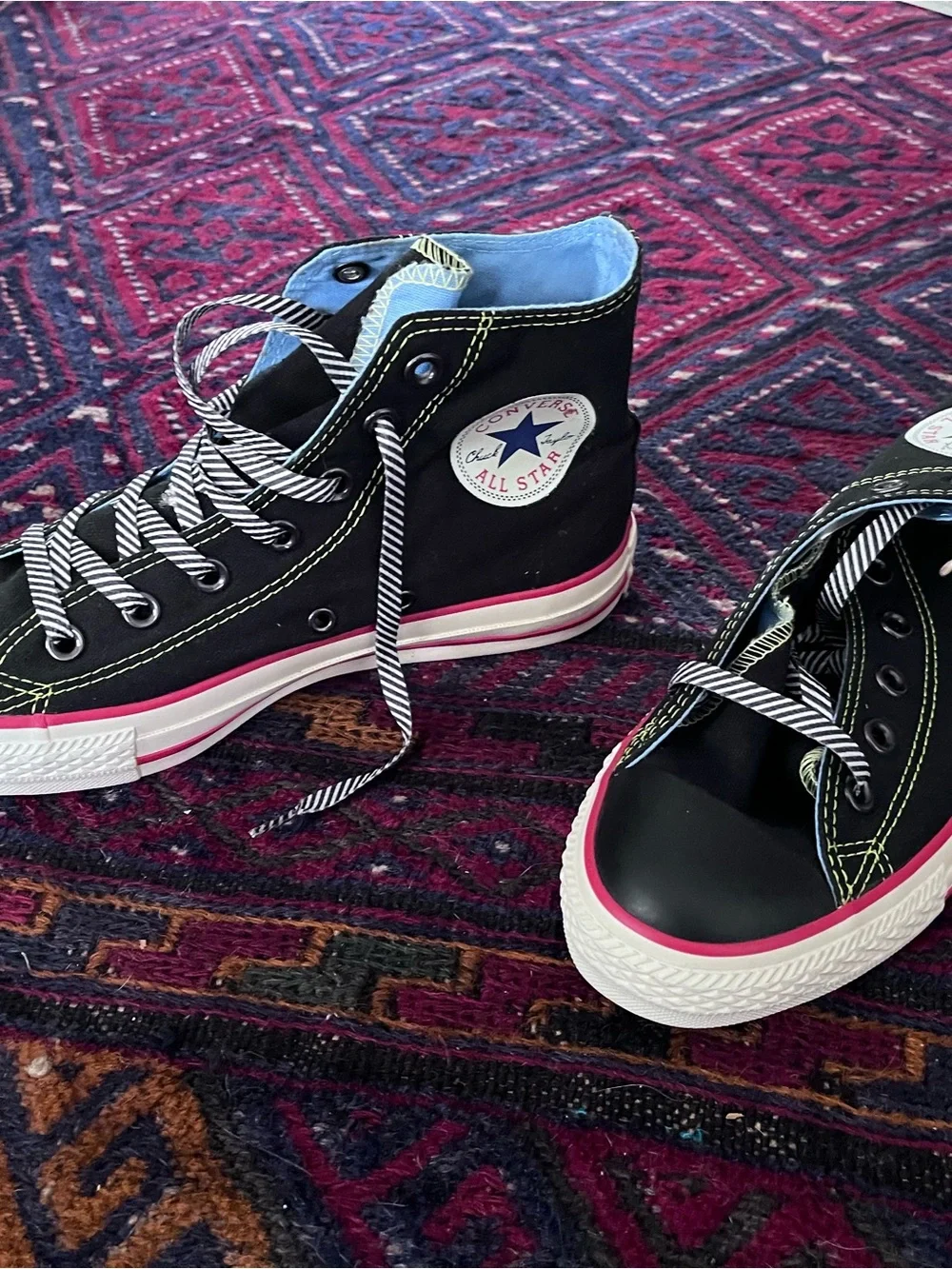 Custom Converse Black High-Top Sneakers - Picture 2 of 4